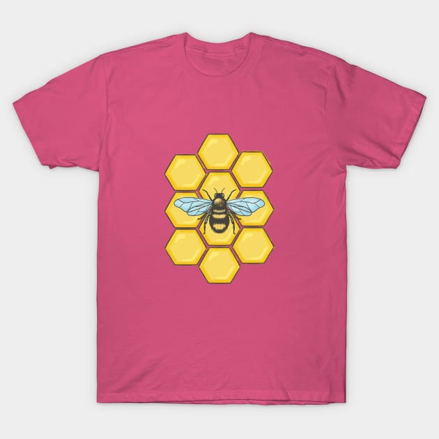 Honeycomb Bee T-Shirt by SWON Design